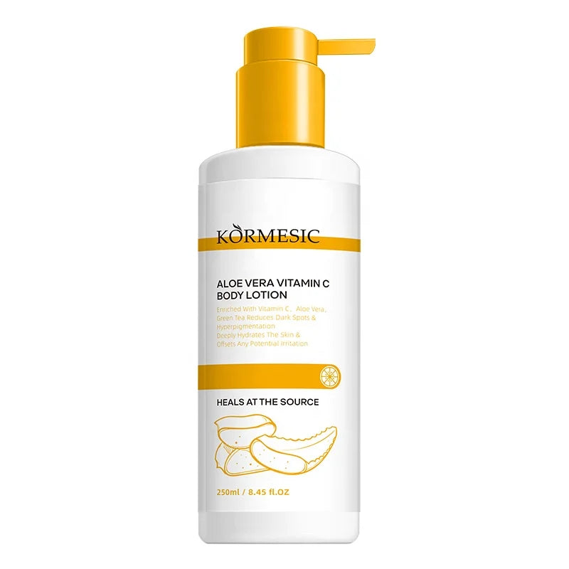 OEM ODM Private Label KORMESIC Aloe Vera Vitamin C Body Lotion Deep Hydrates the Skin Reduce Dark Spot