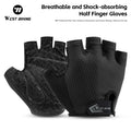 WEST BIKING Autumn Spring MTB Bike Gloves Black Half Finger Bicycle Gloves Unisex Breathable Shockproof Cycling Gloves