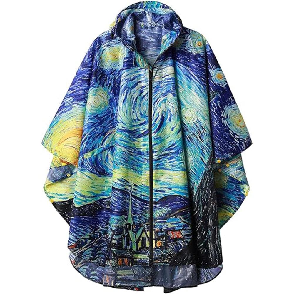 Factory Manufacturer Custom Print Unisex Waterproof Rain Poncho Raincoat Hooded for Adults Men Women with Pockets
