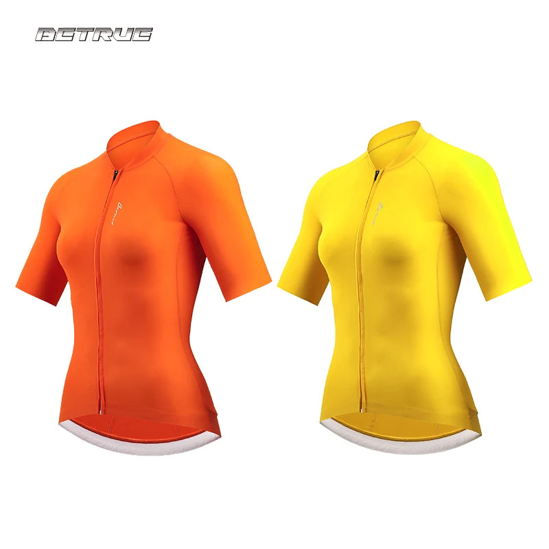 Wholesale Breathable Riding Cycling Clothing Full Zipper Short Sleeve T-Shirts Custom Women Cycling Jersey