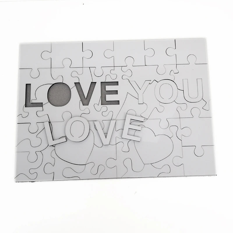 Sublimation LOVE Wood Mdf Puzzle Custom Jigsaw Puzzles