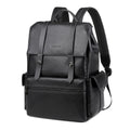 EURCOOL 2025 Custom Large Capacity Genuine Leather Waterproof Polyester Laptop Business Travel Backpack Unisex Wholesale Best