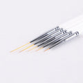 5 Pcs Professional Acrylic Nail Art Brush Set Fine Detail Liner Pens Striping Brushes Nail Art Liner