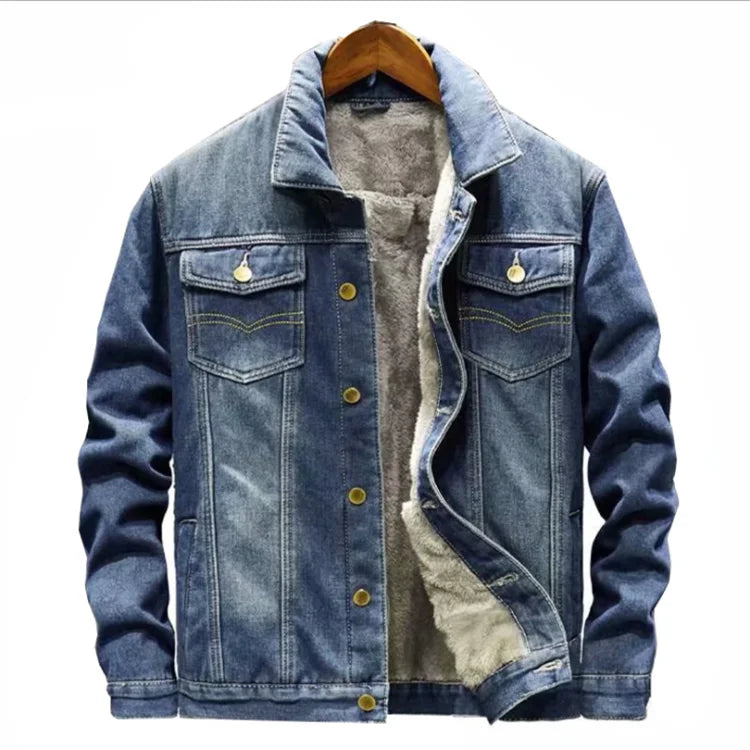 Men's Denim Coat and Fleece Winter Coat