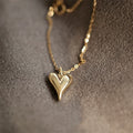 2025 Minimalist 925 Silver Trendy Gold Plated Plain Heart Charm Necklace