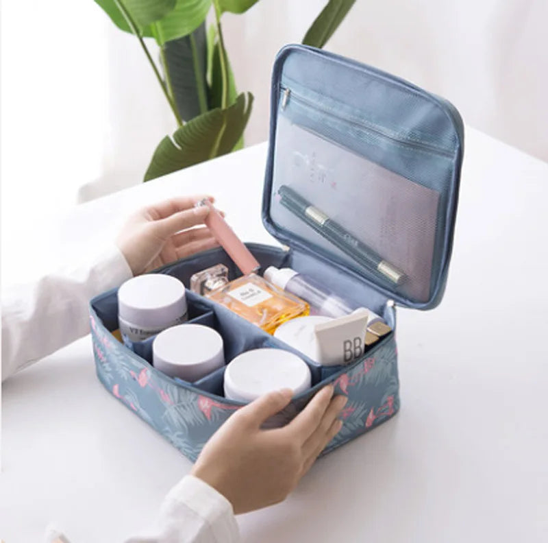 Girls Travel Cosmetic Brush Holder and Storage Organizer Storage Bag for Makeup Case and Tool for Bathroom Use Jewelry Included