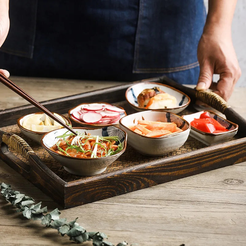 Japanese Style Soy Sauce Dish Ceramic Appetizer Plate Tapas Serving Dishes Set White Ceramic Sauce Dish