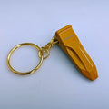 Custom 3D Mini Excavator Bucket Tooth Keychain - Realistic Construction Machinery Model Fob -