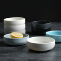 Korean Style Ceramic Ramen Bowl with Hole Insert Chopsticks Eco-Friendly Personalized Noodles Sauce Bowl and Deep Plate Dishes