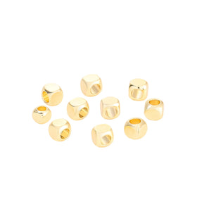 AA01610 Jewelry Accessories 2mm 3mm 4mm Chinese Gold Filled Faceted Cube Beads for Jewelry Making