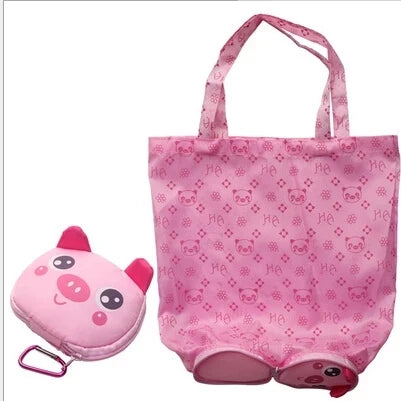 New Cute cheap Foldable Bag ECO Storage Reusable Animal supermarket Shopping Bag woman Handbag Grocery Tote Bag