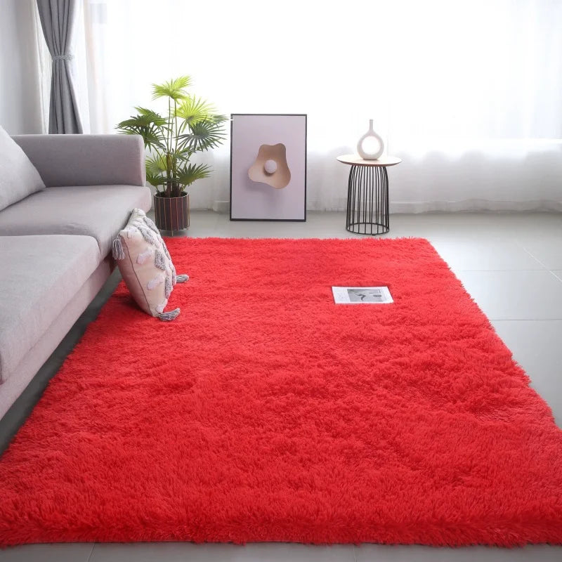 Modern Luxury Polyester Fluffy Faux Fur Carpet Super Soft Plush Rug for Bedroom Living Room Door Placement Area Rugs Sets