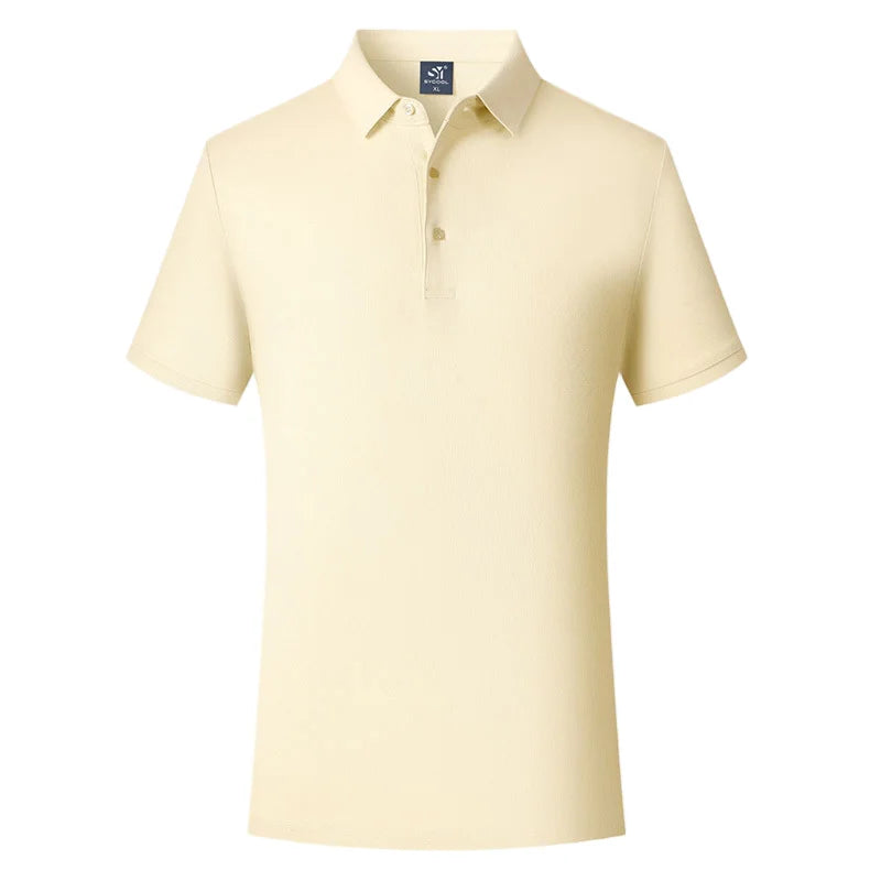 New Popular Men's 100% Cotton for Polo Shirt Breathable Mesh Short Sleeve Casual Print Design Pattern Loose Fit for Golf-Polo Ho