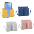 Multiple Colors Wall-mounted Remote Control Mobile Phone Charging Storage Rack Storage Basket Storage Box