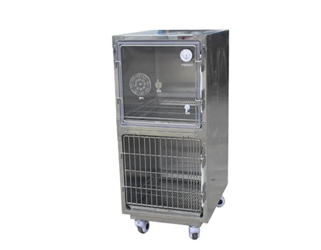 USMILEPET New Design Two Compartment Pet Oxygen Cage Hospital Dog Incubator with Temperature Control 304 Stainless Steel