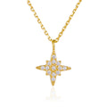 New Star Charm Zircon Necklace 925 Sterling Silver Necklace Does Not Fade Fashion Jewelry Star Necklace