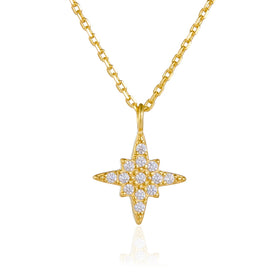 New Star Charm Zircon Necklace 925 Sterling Silver Necklace Does Not Fade Fashion Jewelry Star Necklace
