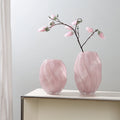 Handmade Modern Ins Pink Spiral Irregular Twist Hydroponic Glass Vase for Home Decorations Festivals