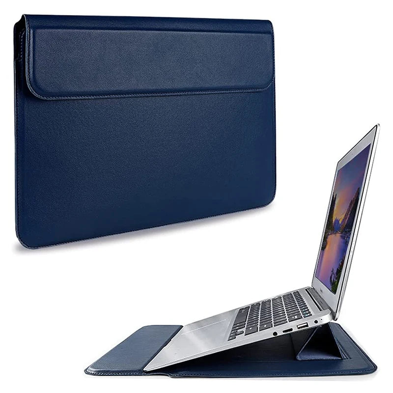 Multi-Functional Waterproof PU Leather Notebook & Laptop Sleeve Case Foldable Business Style with Stand Product in Stock