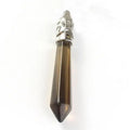 HZ 2025 Wholesale Chakra Reiki Spiritual Opal NecklaceCrystal Point Smoky quartz Healing Crystal Pendulum Necklace