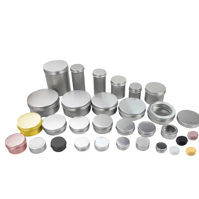 10g 20g 1oz 30g Aluminum Candle Jar Silver Gold Black White 100g 4oz 120g 5oz Aluminum Tin Aluminum Jar
