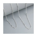 Hot Sale 925 Sterling Silver Rectangle Oval Linear Link Paper Clip Chains Necklace Fine Jewelry for Weddings Parties Gifts