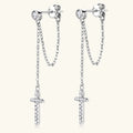 Cross Stud Earrings 925 Sterling Silver Cross Earring Women Moissanite Jewelry Moissanite Earrings