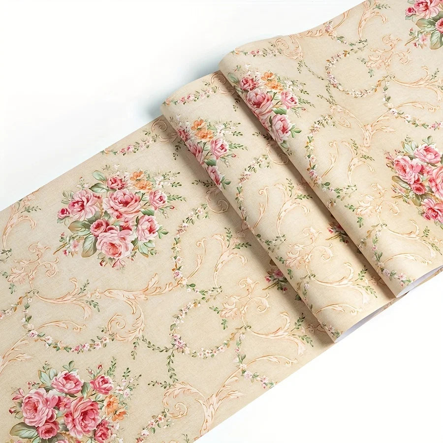 UDK Waterproof Modern Vinyl Wallpapers with Botanical Pattern Self-Adhesive for Home & Furniture Decoration