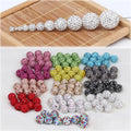 10mm Yaoyue 40color Decorative Beading Bracelet Earring Black Rhinestone Gemstones Bali Crystal Beads for Jewelry Making