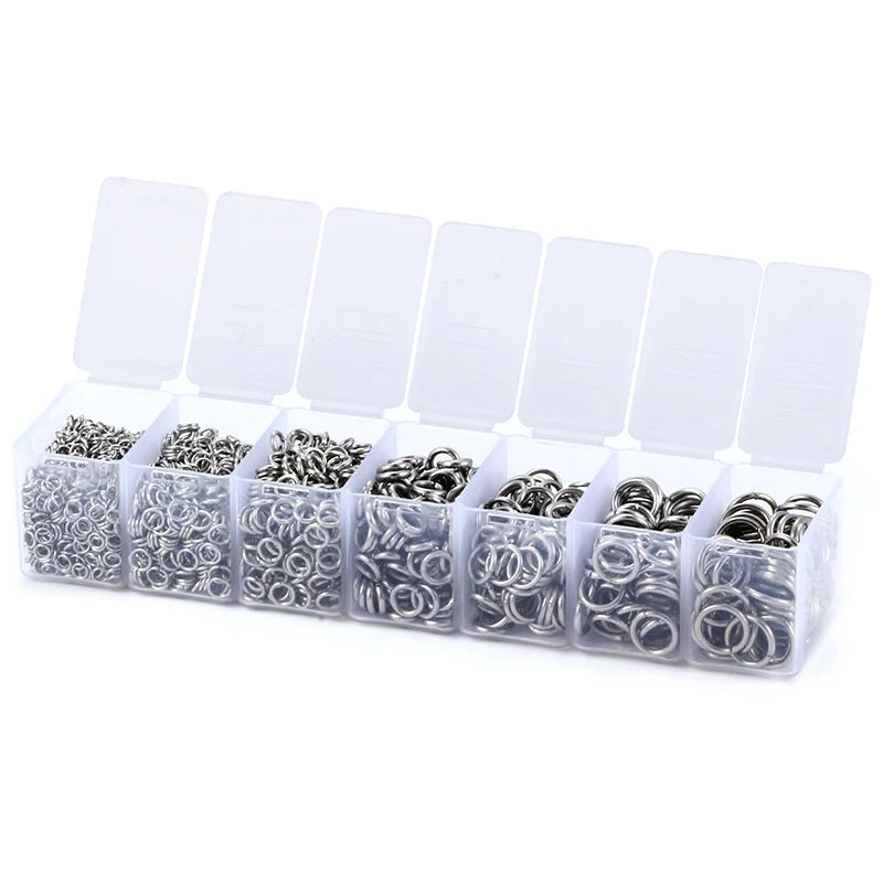 Wholesale Set Stainless Steel Open Jump Rings Split Rings Connectors for DIY Jewelry Making Supplies Accessories MegaBDM