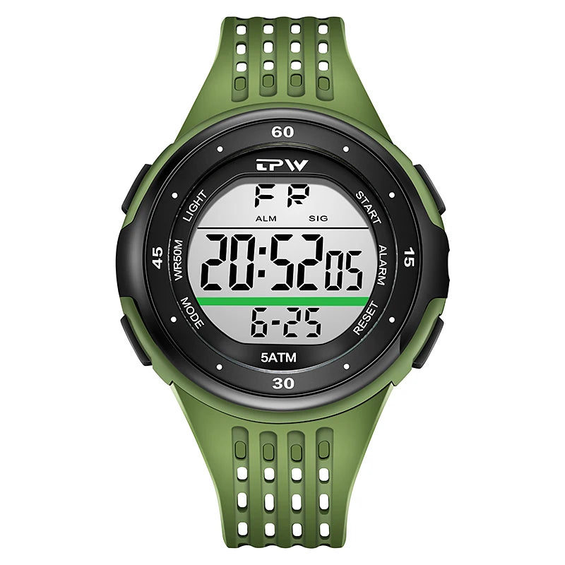 Reloj Para Hombre 5 ATM Waterproof Plastic Japan Digital Diving Watches Men 47mm Dijital Kol Saati