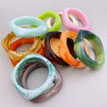 Fashion Colorful Geometric Square Acrylic Resin Bangle Bracelet Statement Vintage Acrylic Jewelry