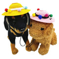 Summer Cat  Dog Sombrero Costumes Party Hats Pet Sombrero Straw Hat for Pets Puppy Cat