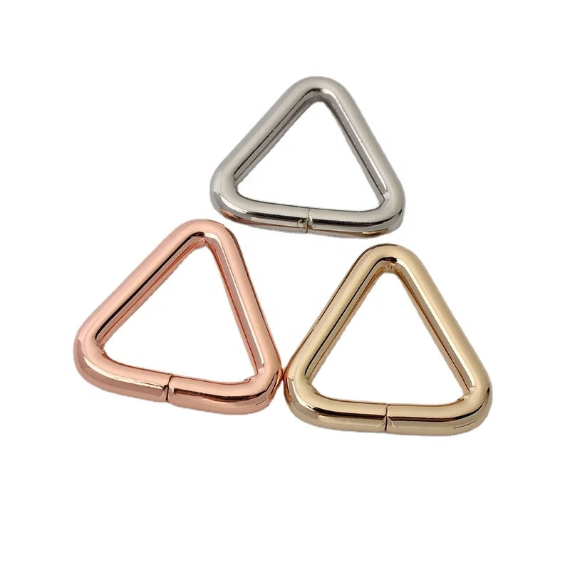 Nolvo World  Non-Welded  Metal  25mm Buckle Rose Gold  Adjustment Buckle Triangle Buckle for Handbags Bag Parts & Accessories