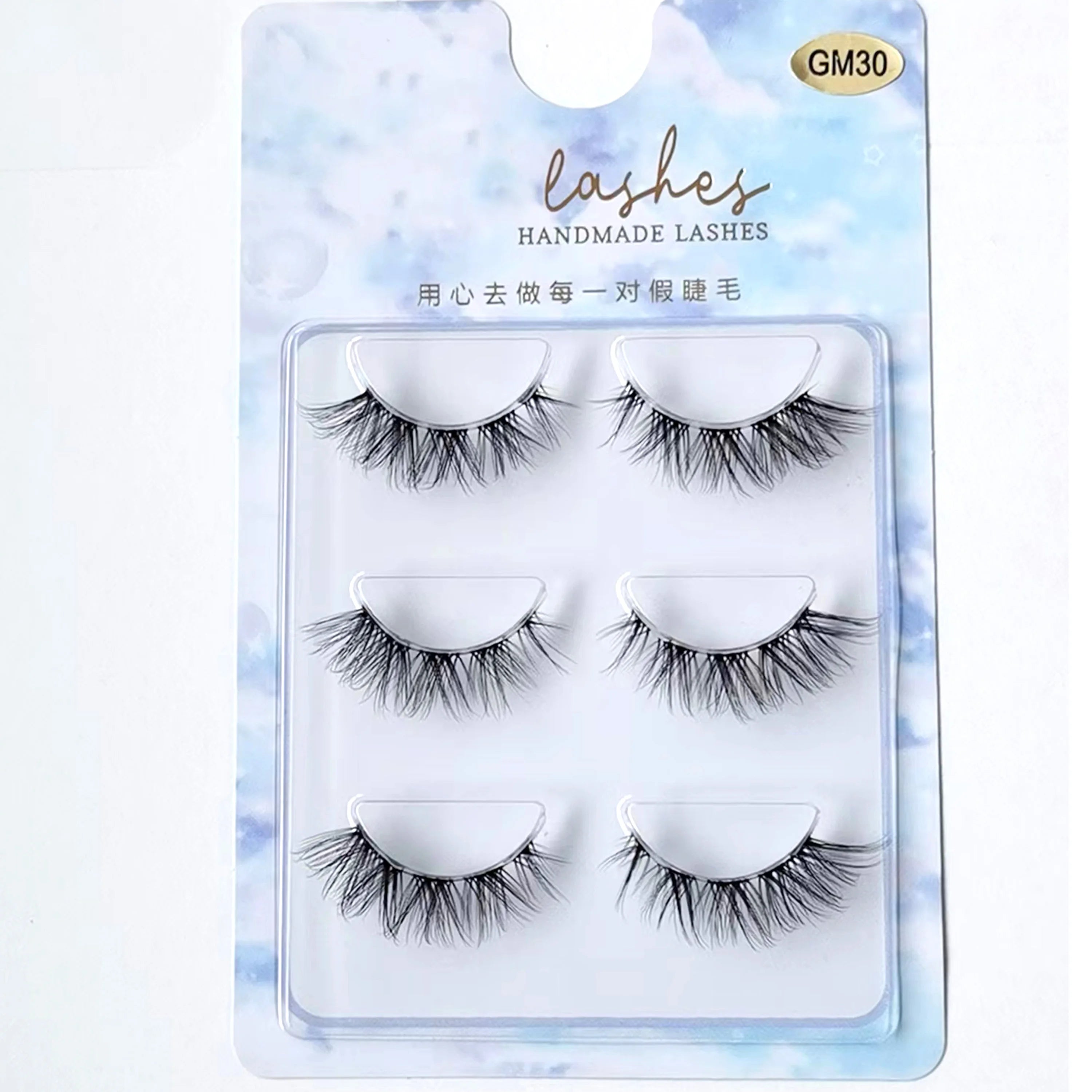 GM30 Private Label Eyelash Clusters clear Band Faux Mink Lash Individual Cluster Natural DIY Lashes False Lash