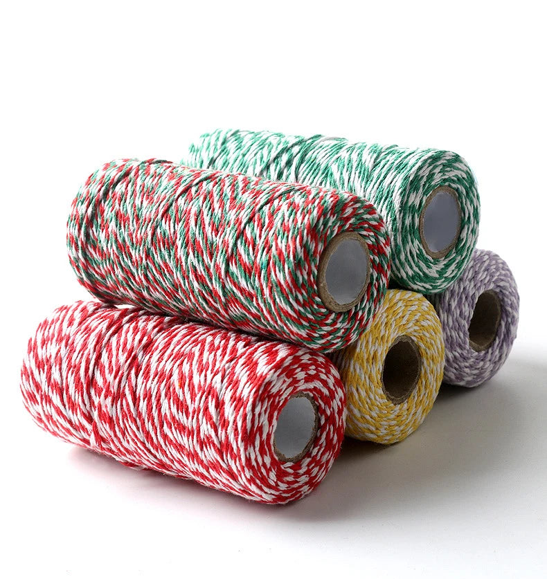 Charmkey Wholesale 2mm  Macrame Cord Natural Handmade Colored Craft  Cotton Rope