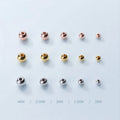 Wholesale Jewelry Accessories Findings S925 Sterling Silver Ball Septum Beads Gold Plated Beads for Jewellery Making2 Mm-6 mm