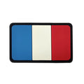 Stock French Flag Eco-friendly Soft 3D Embossed PVC Rubber Tactical Patches Customizable Costume Hat Decoration Badge with Hook