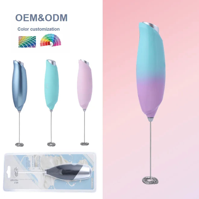 Stainless Steel 304 Milk Frother  Electric Coffee Whisk Hand Held Drink Mixer  Mini Milk Frother