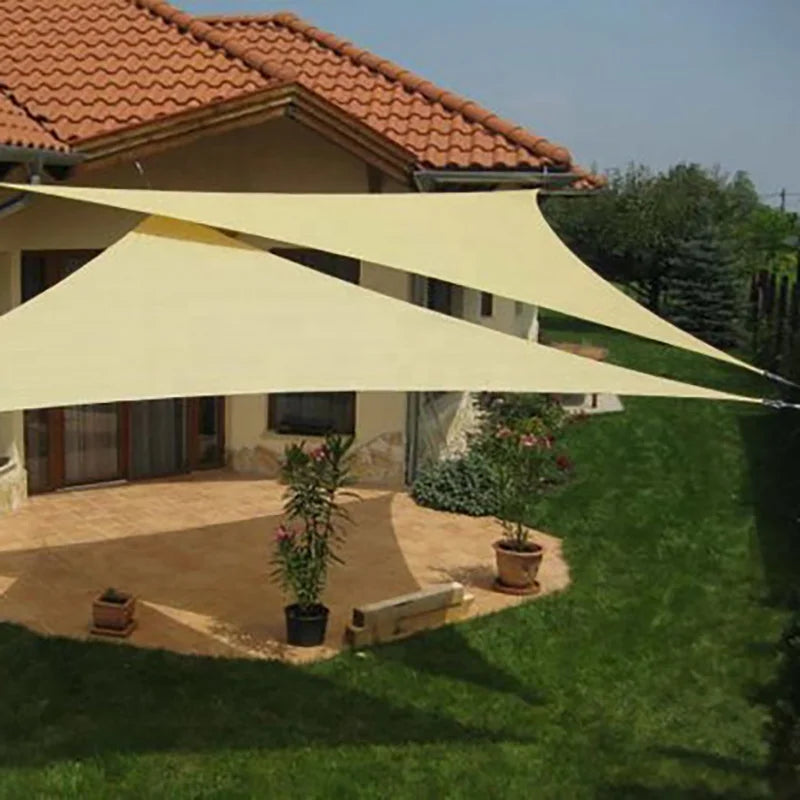 Outdoor Hotel Resort Villa Garden Heavy Duty Oxford Sun Shade Sail Wind Resistant Triangle Shading Sails