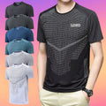 Wholesale Custom Solid Loose Breathable Quick Dry Knitted Training T-Shirt Men Digital Printing Sports Running Gym Casual