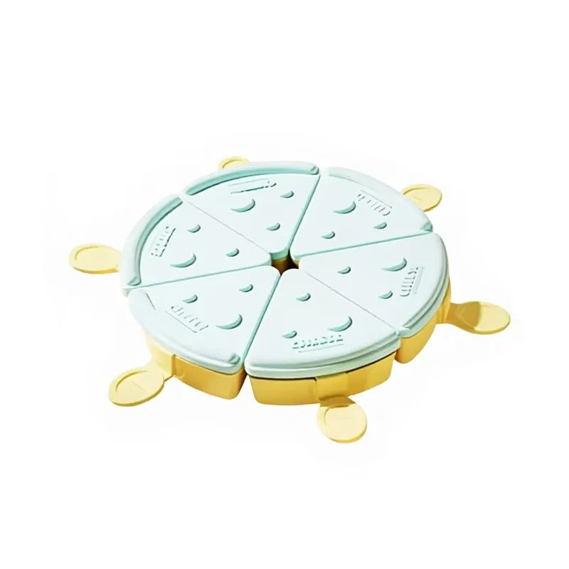 Rich Homelife 6 Pcs PP Plastic Eco-Friendly Manual Ice Cream Maker in the Shape of Cheese with <1L Capacity for Summer