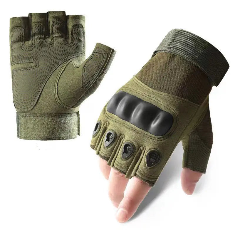 Half Finger Gloves for Men's Outdoor Cycling Anti slip and Wear-resistant Sports Mountain Climbing Fitness Training Gloves