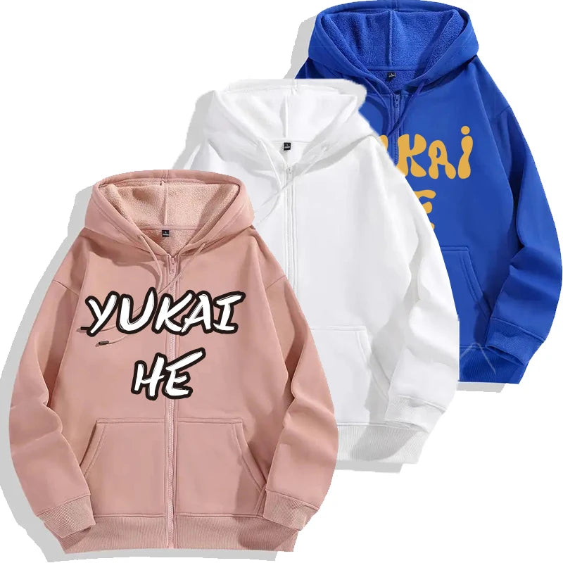 Blank Plain Design for Printing Zip up Hoodie Custom Your Design Men's Hoodie Autumn Wear Oversized Men's Hoodie