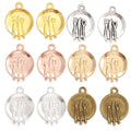 6 Color Dinner Plate Charms Pendants for Necklace Bracelet Jewelry Making DIY Handmade 20*15mm J412