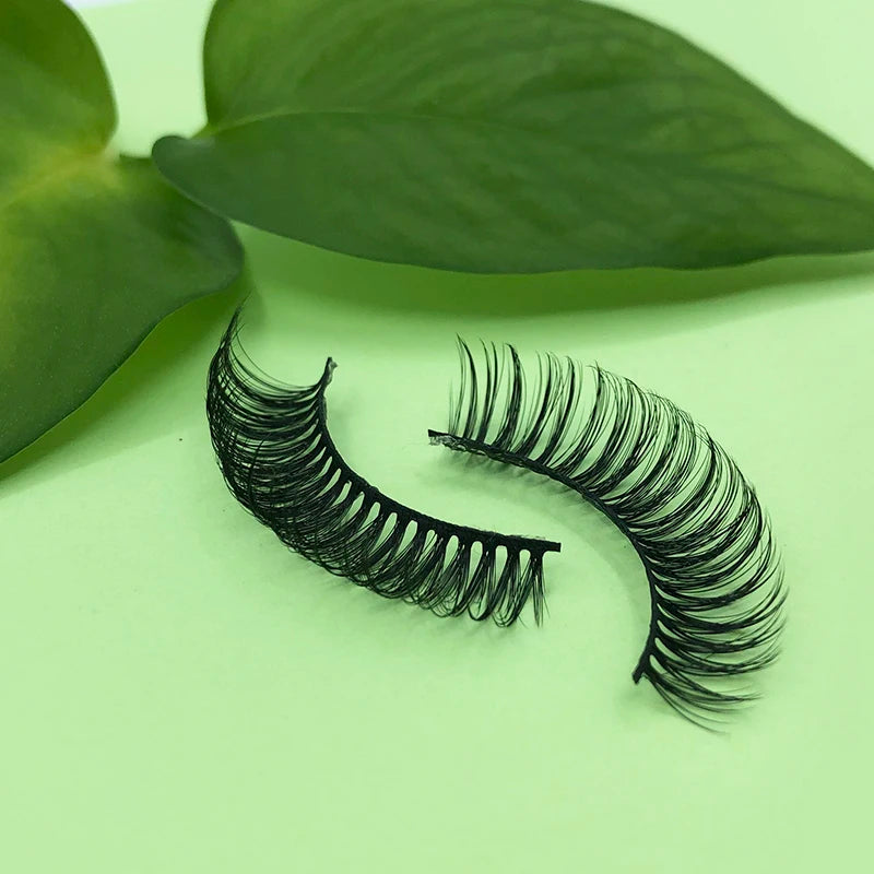 AJ03 Cc d Curl Eyelashes Russian Strip Lashes 15mm Wholesale Vendor False Eyelashes Classic Winged Eyelash Extension
