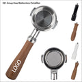 Stainless Steel Espresso Coffee Machines Replaceable Handle 58mm Bottomless Portafilter Head for E61 Group Head