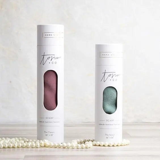 Wholesale Customized Print T Shirt Packaging Shipping Tube Scarf Round Paper Tube Box with Window