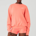 F230397 Custom Logo Women's Hoodies & Sweatshirts Winter Street Oversized Crew Neck Pullover for Women