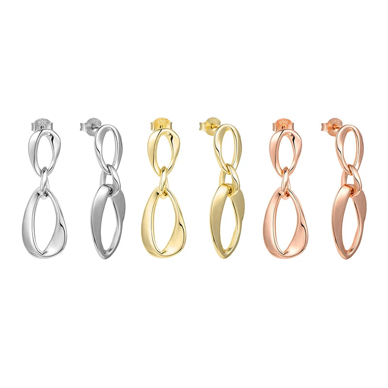 Earring Clip Occidental Trendy Style Gold Plated Non Allergic Jewelry Women Earrings 925 Silver
